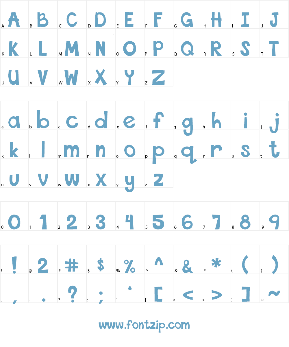 THIS FONT IS BOLD Font Character